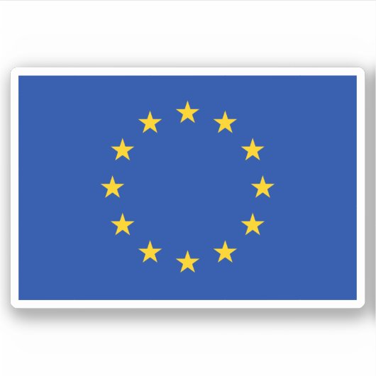 Vlag van de Europese Unie Sticker (Voorkant)