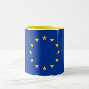 Vlag van de Europese Unie Tweekleurige Koffiemok