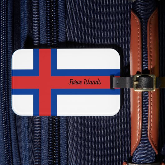 Vlag van de Faeröer Bagagelabel (Voorkant Insitu 4)