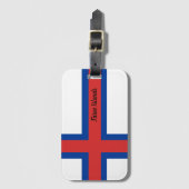 Vlag van de Faeröer Bagagelabel (Voorkant (verticaal))