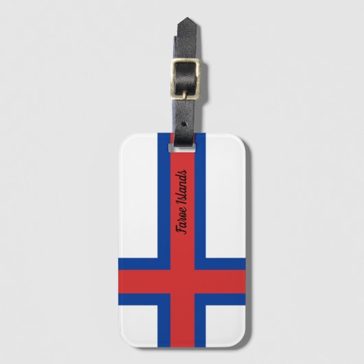 Vlag van de Faeröer Bagagelabel (Voorkant (verticaal))