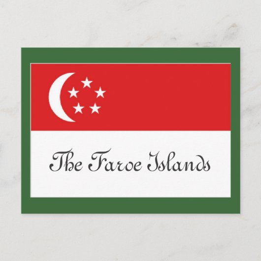 vlag van de Faeröer Briefkaart (Voorkant)