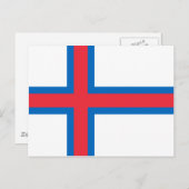 vlag van de Faeröer Briefkaart (Voorkant / Achterkant)