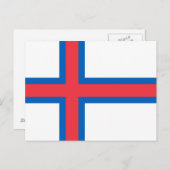 vlag van de Faeröer Briefkaart (Voorkant / Achterkant)