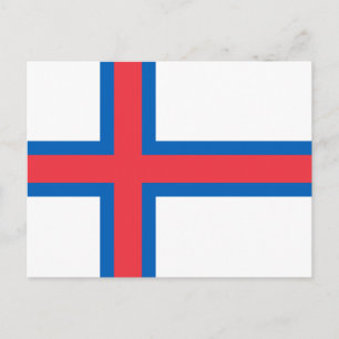 vlag van de Faeröer Briefkaart