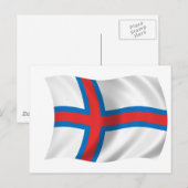 Vlag van de Faeröer Briefkaart (Voorkant / Achterkant)
