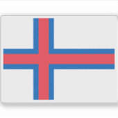 Vlag van de Faeröer, Denemarken Sticker (Voorkant)