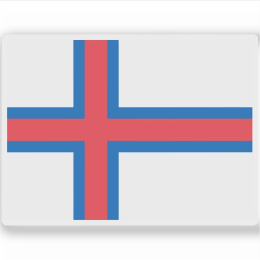 Vlag van de Faeröer, Denemarken Sticker (Voorkant)