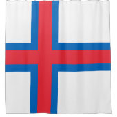 Vlag van de Faeröer Douchegordijn (Voorkant)