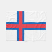 vlag van de Faeröer Fleece Deken (Voorkant (Horizontaal))