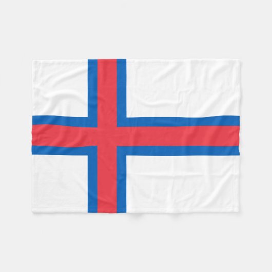 vlag van de Faeröer Fleece Deken (Voorkant (Horizontaal))