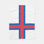 vlag van de Faeröer Fleece Deken (Voorkant)