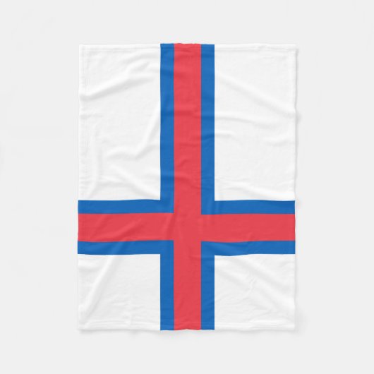 vlag van de Faeröer Fleece Deken (Voorkant)