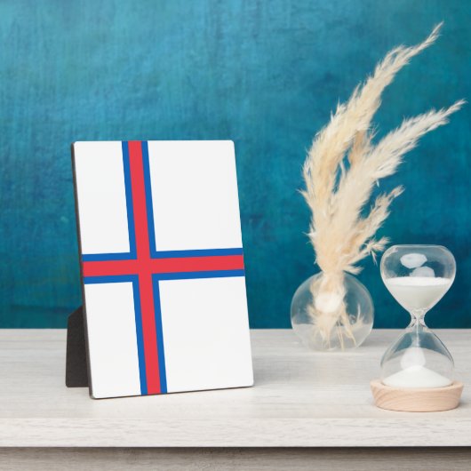 Vlag van de Faeröer Fotoplaat (Zijkant)