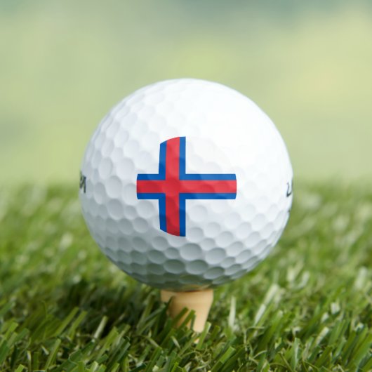 vlag van de Faeröer Golfballen (Insitu Shirt)