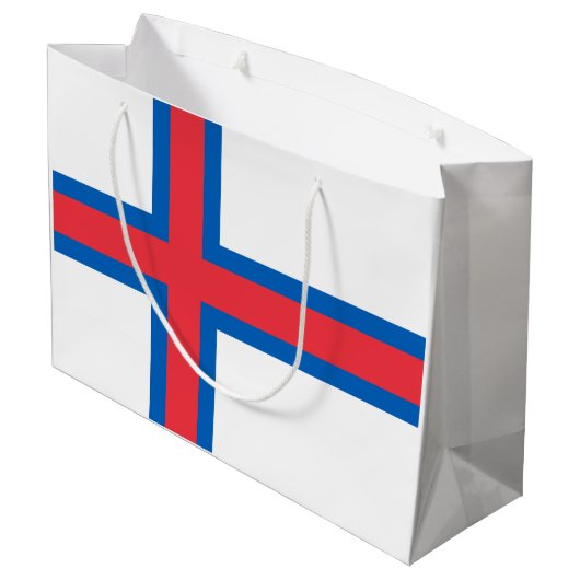 vlag van de Faeröer Groot Cadeauzakje (Achterkant Gekanteld)