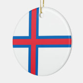 vlag van de Faeröer Keramisch Ornament (Links)