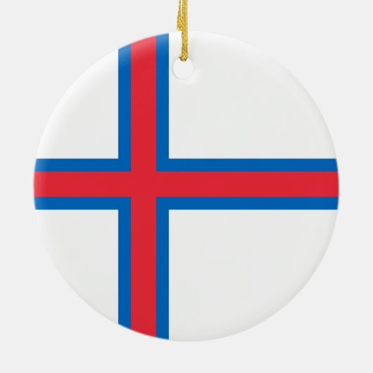 vlag van de Faeröer Keramisch Ornament (Achterkant)