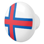 vlag van de Faeröer Keramische Knop (Rechts)