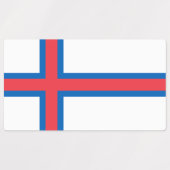 vlag van de Faeröer Labels (Design 2)