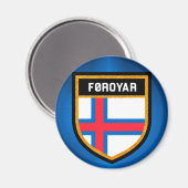 vlag van de Faeröer Magneet (Voorkant / Achterkant)