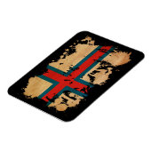 vlag van de Faeröer Magneet (Linkerzijde)