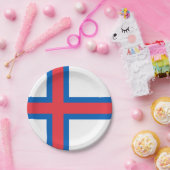 vlag van de Faeröer Papieren Bordje (Feest)