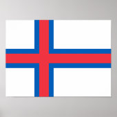 vlag van de Faeröer Poster (Voorkant)