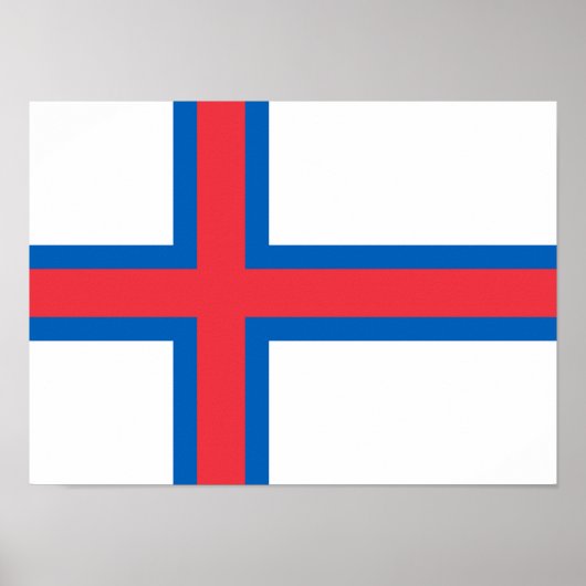 vlag van de Faeröer Poster (Voorkant)