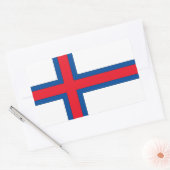 vlag van de Faeröer Rechthoekige Sticker (Envelop)