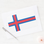 vlag van de Faeröer Rechthoekige Sticker (Envelop)
