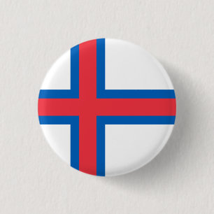 vlag van de Faeröer Ronde Button 3,2 Cm