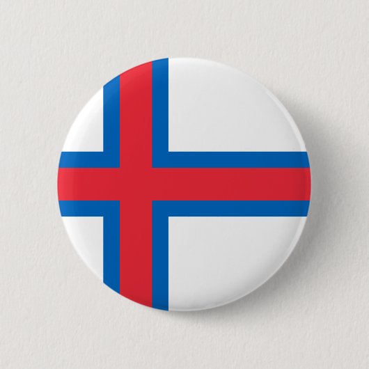 vlag van de Faeröer Ronde Button 5,7 Cm (Voorkant)