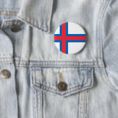 vlag van de Faeröer Ronde Button 5,7 Cm (In situ)