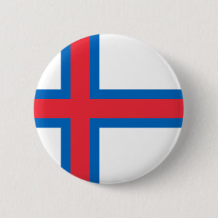 vlag van de Faeröer Ronde Button 5,7 Cm