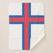 vlag van de Faeröer Sherpa Deken (Voorkant)
