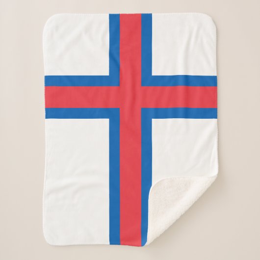 vlag van de Faeröer Sherpa Deken (Voorkant)