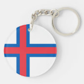 vlag van de Faeröer Sleutelhanger (Achterkant)