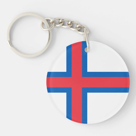 vlag van de Faeröer Sleutelhanger (Voorkant)