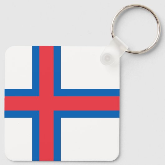 vlag van de Faeröer Sleutelhanger (Achterkant)