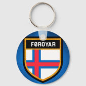 vlag van de Faeröer Sleutelhanger (Voorkant)