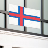 vlag van de Faeröer Spandoek (Buitenkant Gebouw)