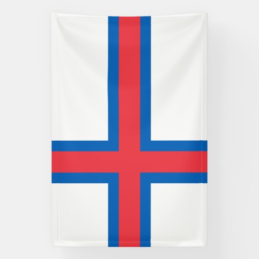 vlag van de Faeröer Spandoek (Verticaal)