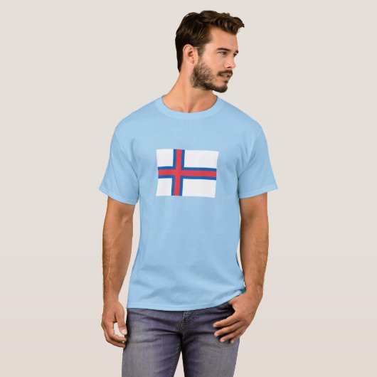 vlag van de Faeröer T-shirt (Voorkant volledig)
