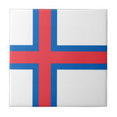 vlag van de Faeröer Tegeltje (Voorkant)