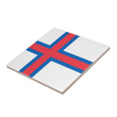 vlag van de Faeröer Tegeltje (Zijkant)