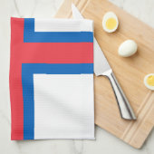 vlag van de Faeröer Theedoek (Quarter Fold)