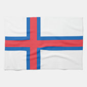 vlag van de Faeröer Theedoek (Horizontaal)