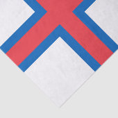 vlag van de Faeröer Tissuepapier (Detail)