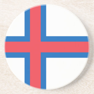 vlag van de Faeröer Zandsteen Onderzetter